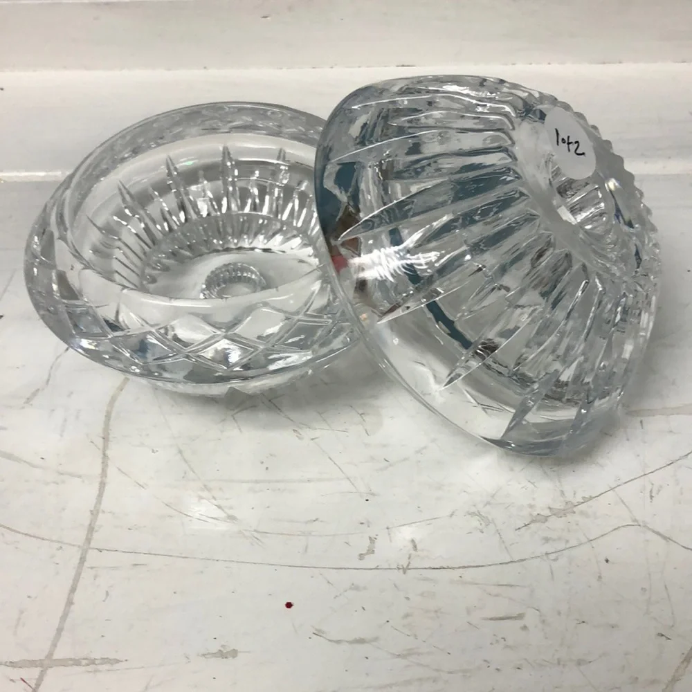Pair of PRINCESS HOUSE LEAD CRYSTAL HIGHLIGHTS VOTIVE‎ CANDLE HOLDERS 2
